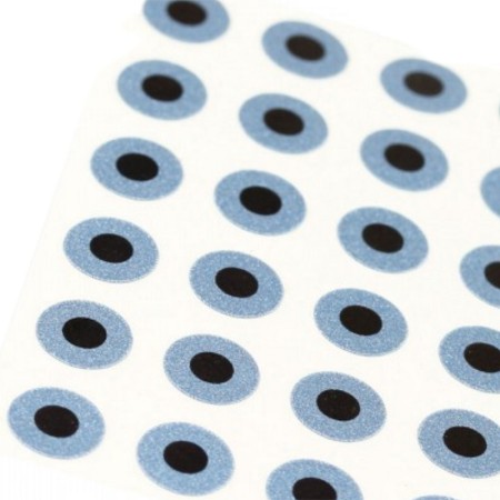 Øjne 2,6 mm Ice blue metallic - flad udgave