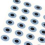 Øjne 2,6 mm Ice blue metallic - flad udgave