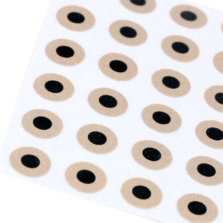 Øjne 2,6 mm Champagne metallic - flad udgave