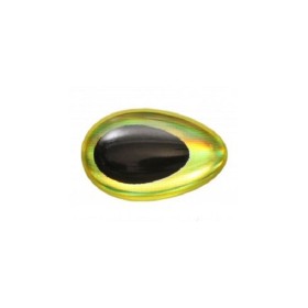 3d Teardrop eye 8mm Rainbow Chartreuse