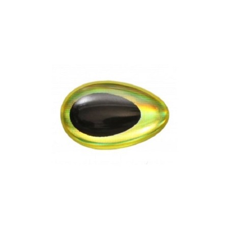 3d Teardrop eye 8mm Rainbow Chartreuse