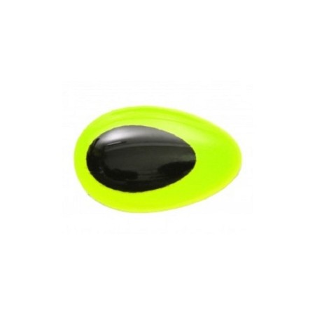 3d Teardrop eye 8mm Fl. gul