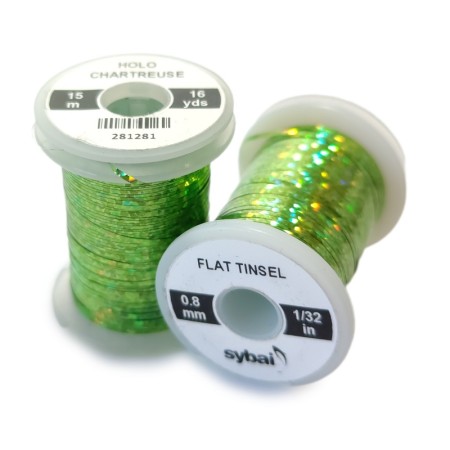 Flad tinsel Holo Chartreuse 0,8mm
