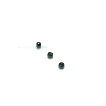 Rørflue bead Sort 3,5mm - 100stk