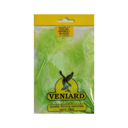 Marabou Strung bloods quills Fl. green