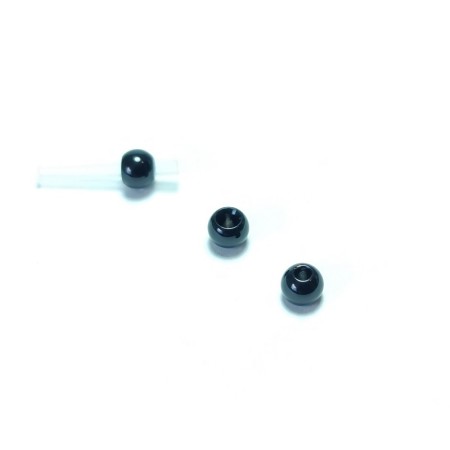 Rørflue bead Sort 4,8mm - 100stk