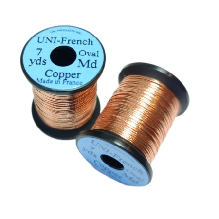 UNI French Oval tinsel Kobber str. M