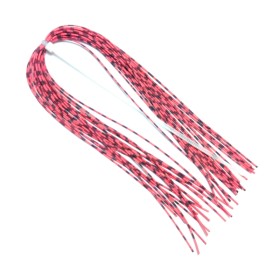 Grizzly barred rubber legs Fl. Red