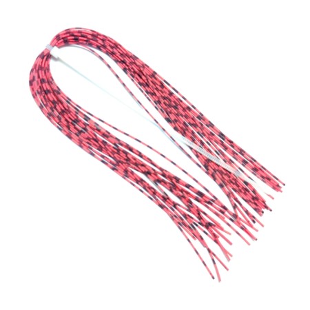Grizzly barred rubber legs Fl. Red