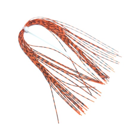 Grizzly barred rubber legs Fl. Orange