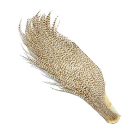Hareline half cape Grizzly bleached
