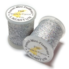 Lagartun Mini Flatbraid mat holo sølv