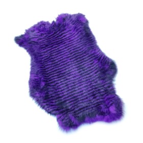 Kanin skind barred Purple med sorte striber