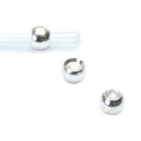 Rørflue bead Sølv 3,5mm