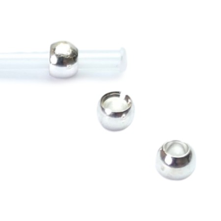 Rørflue bead Sølv 3,5mm