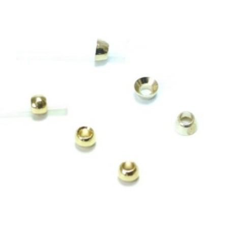 4mm short conehead og 3,5mm rørflue bead guld