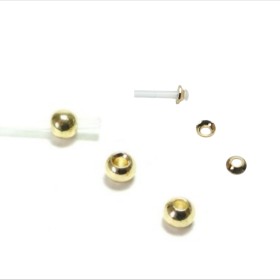 Rørflue bead Guld 4,8mm og 4mm mini disc guld