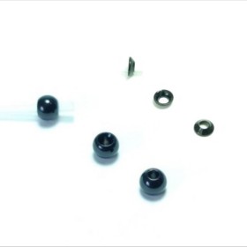 Rørflue bead Sort 4,8mm og 4mm mini disc sort