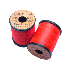 UNI bindetråd 6/0 Fire Orange
