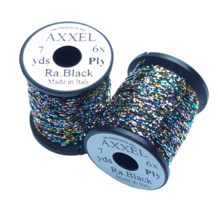 UNI Axxel Rainbow Black 6 strands braid