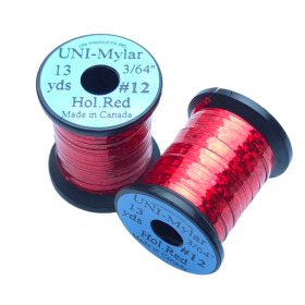 UNI mylar holografisk Red str. 12