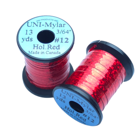 UNI mylar holografisk Red str. 12