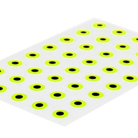 Øjne 3 mm Fl. Gul - flad udgave