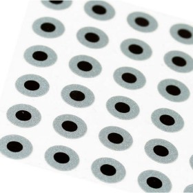 Øjne 3.5 mm Ice Gray metallic - flad udgave