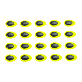 3d Teardrop eye 8mm Fl. gul