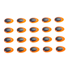 3d Teardrop eye 8mm Fl. Orange