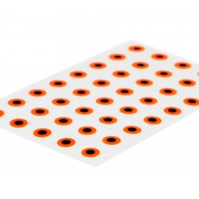 Øjne 4.5 mm Fl. Orange - flad udgave