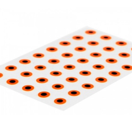 Øjne 4.5 mm Fl. Orange - flad udgave