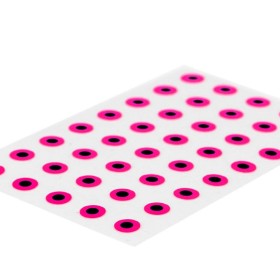 Øjne 4 mm Fl. Pink - flad udgave