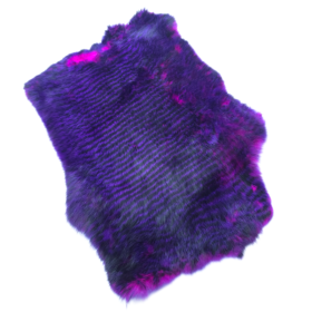 Kanin skind barred Pink og Purple med sorte striber
