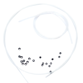 Tilbud - Rørflue bead 3,5mm og 4mm short conehead sort. 1.85mm rør og krogstyr