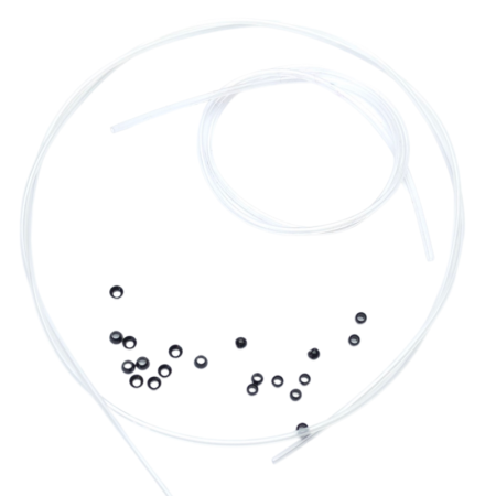 Tilbud - Rørflue bead 3,5mm og 4mm short conehead sort. 1.85mm rør og krogstyr