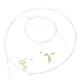 Tilbud - Rørflue bead 3,5mm og 4mm short conehead guld. 1.85mm rør og krogstyr