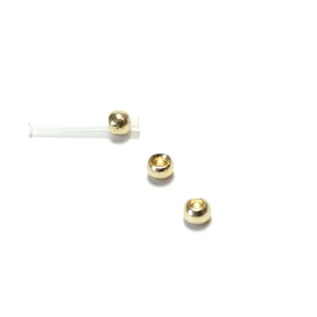Rørflue bead Guld 4mm tungsten