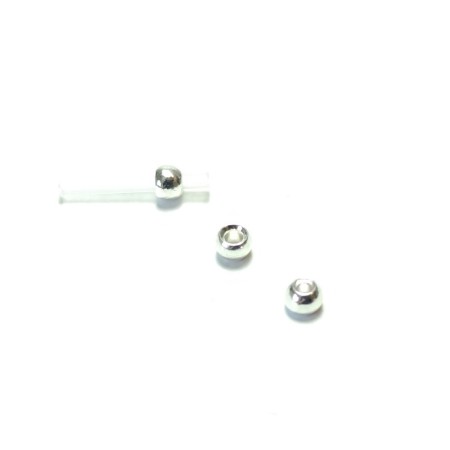 Rørflue bead Sølv 4mm tungsten