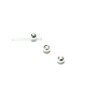 Rørflue bead Sølv 4mm tungsten