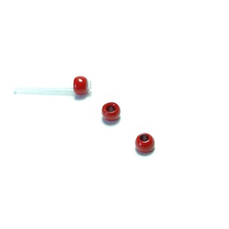 Rørflue bead Dk. red 4mm tungsten