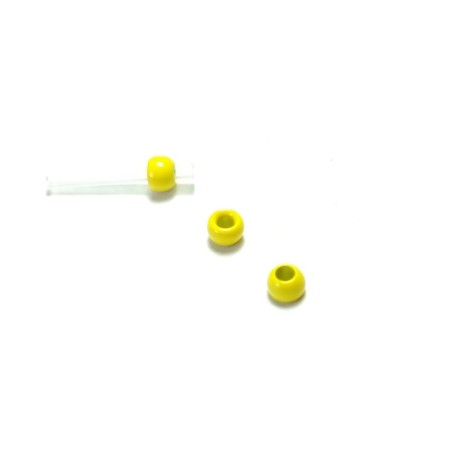 Rørflue bead Gul 4mm tungsten