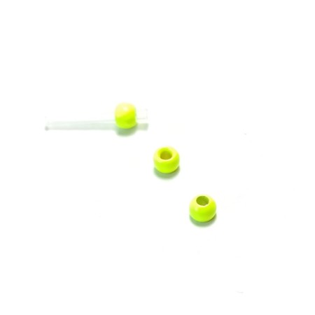 Rørflue bead Fl. Gul 4mm tungsten