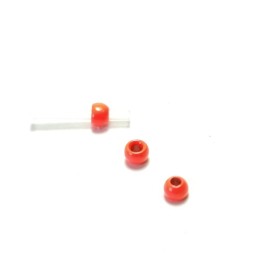 Rørflue bead Fl. Red 4mm tungsten