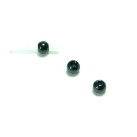 Rørflue bead Sort 5mm tungsten