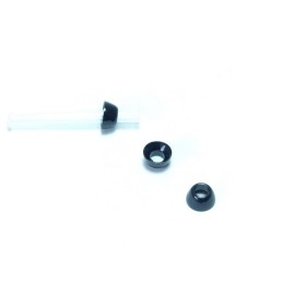 Conehead Sort 4mm short 100stk