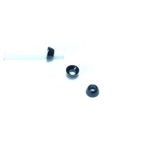 Conehead Sort 4mm short 100stk
